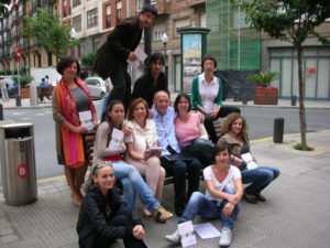 David Parrish with creative industries startup workshop participants at his interactive training workshop in Bilbao, Spain