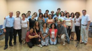 David Parrish in Brazil with creative industries entrepreneurs after delivering a creative business training workshop