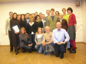 British Council creative entrepreneurs in Lithuania with David at his creative industries training workshop