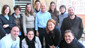 David Parrish, international creative industries expert, with creative business training workshop participants in Spain