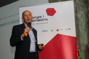 David Parrish speaks in Ukraine