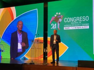 Travel industry speaker on the Orange Economy at the national Congress of ANATO in Medellin, Colombia.