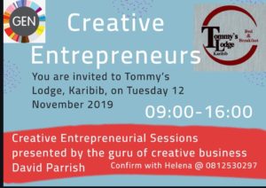 Workshops for Namibian Creative Entrepreneurs