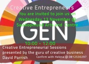 Workshops for Namibian Creative Entrepreneurs